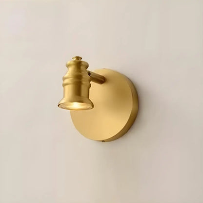 Applique murale moderne en métal doré pour salle de bain