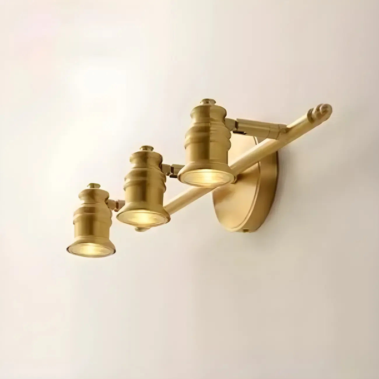 Applique murale moderne en métal doré pour salle de bain