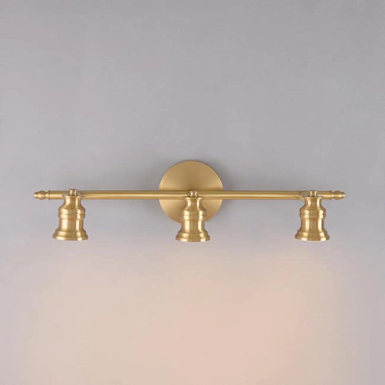 Applique murale moderne en métal doré pour salle de bain