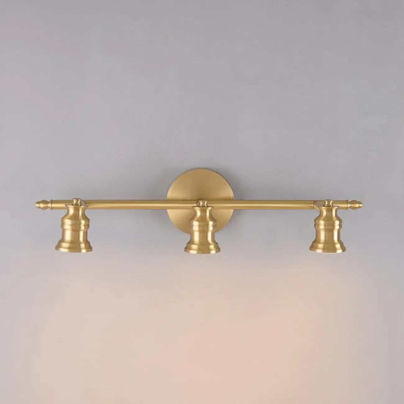 Applique murale moderne en métal doré pour salle de bain