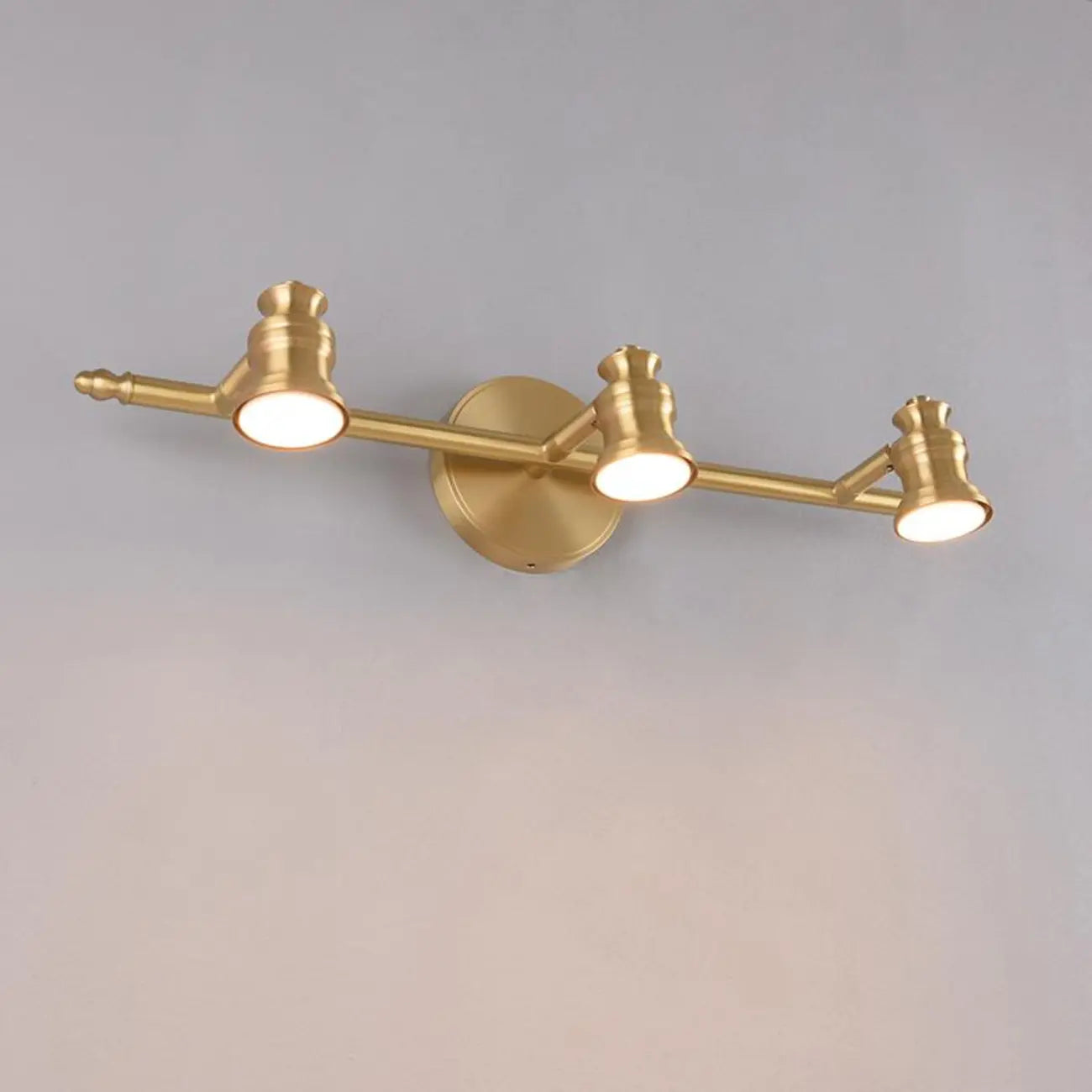 Applique murale moderne en métal doré pour salle de bain