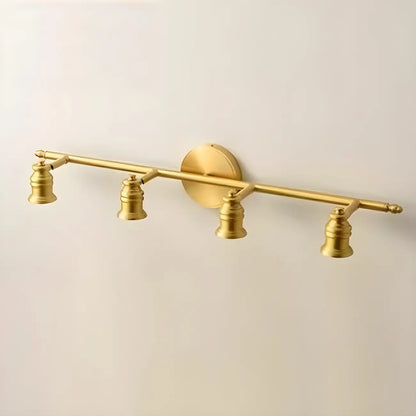 Applique murale moderne en métal doré pour salle de bain