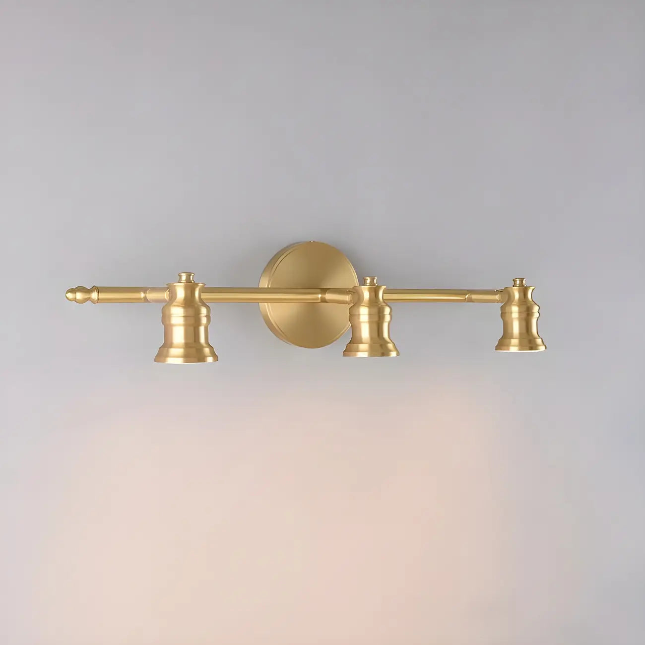 Applique murale moderne en métal doré pour salle de bain