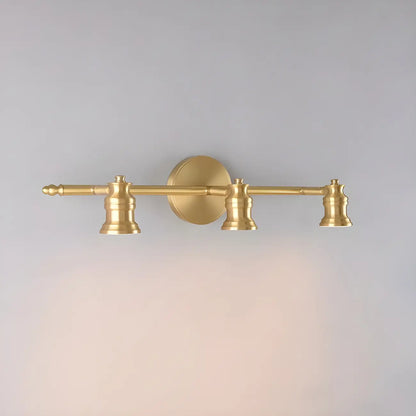 Applique murale moderne en métal doré pour salle de bain