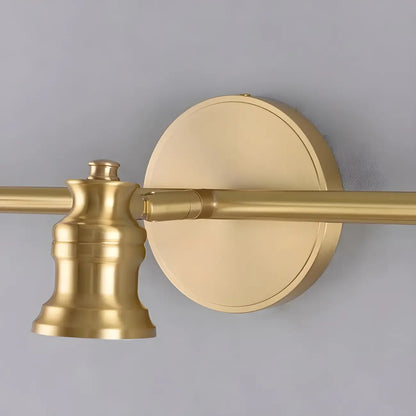 Applique murale moderne en métal doré pour salle de bain