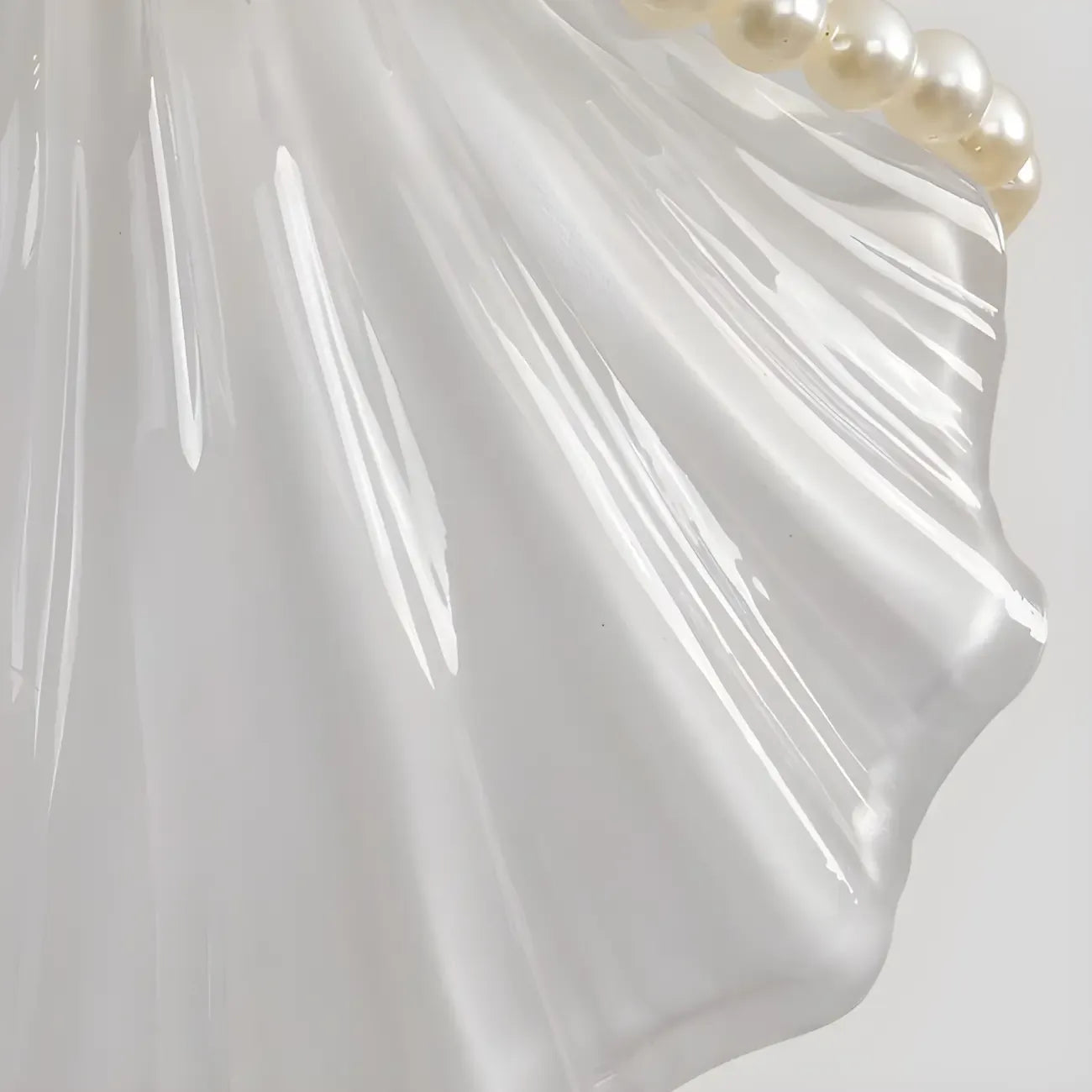 Applique murale en forme de coquillage avec chaînette pour salon