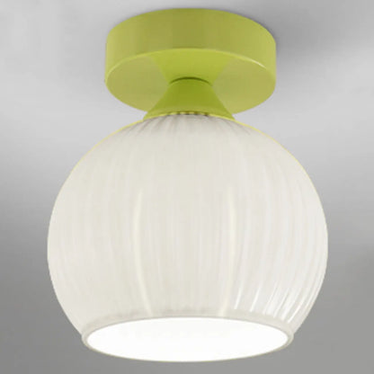 Plafonnier LED semi-encastré en verre moderne pour salon