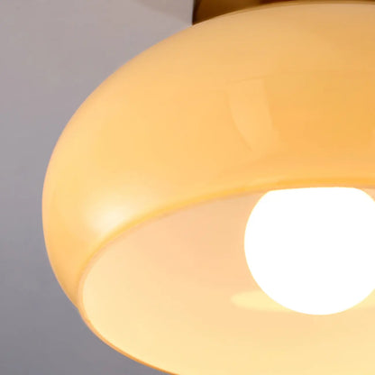 Plafonnier LED semi-encastré en verre moderne pour salon