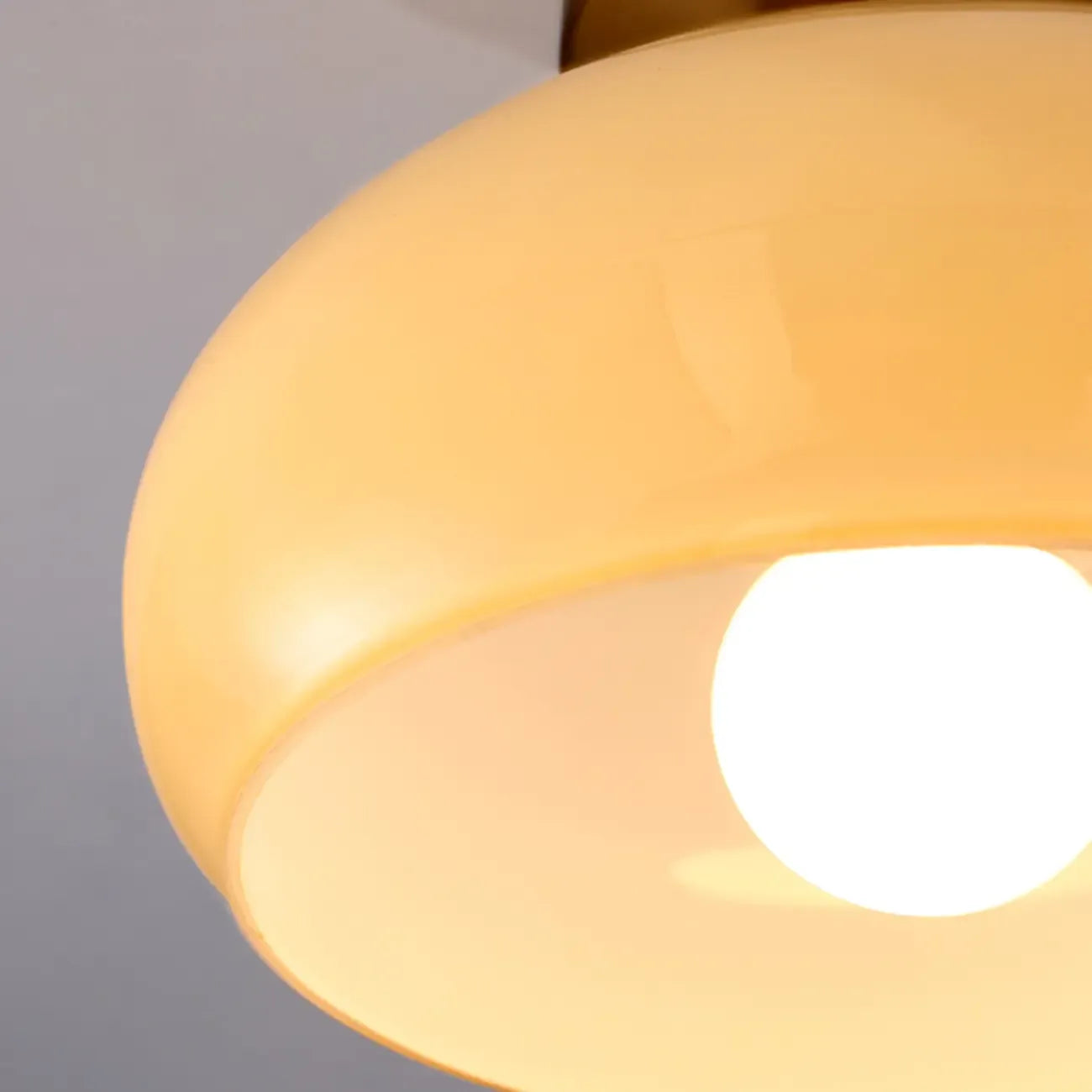 Plafonnier LED semi-encastré en verre moderne pour salon