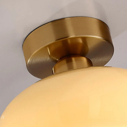 Plafonnier LED semi-encastré en verre moderne pour salon