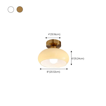 Plafonnier LED semi-encastré en verre moderne pour salon