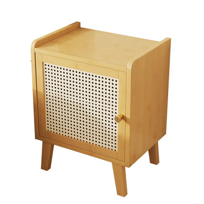 Table de chevet scandinave en bois massif naturel