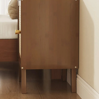 Table de chevet scandinave en bois massif naturel