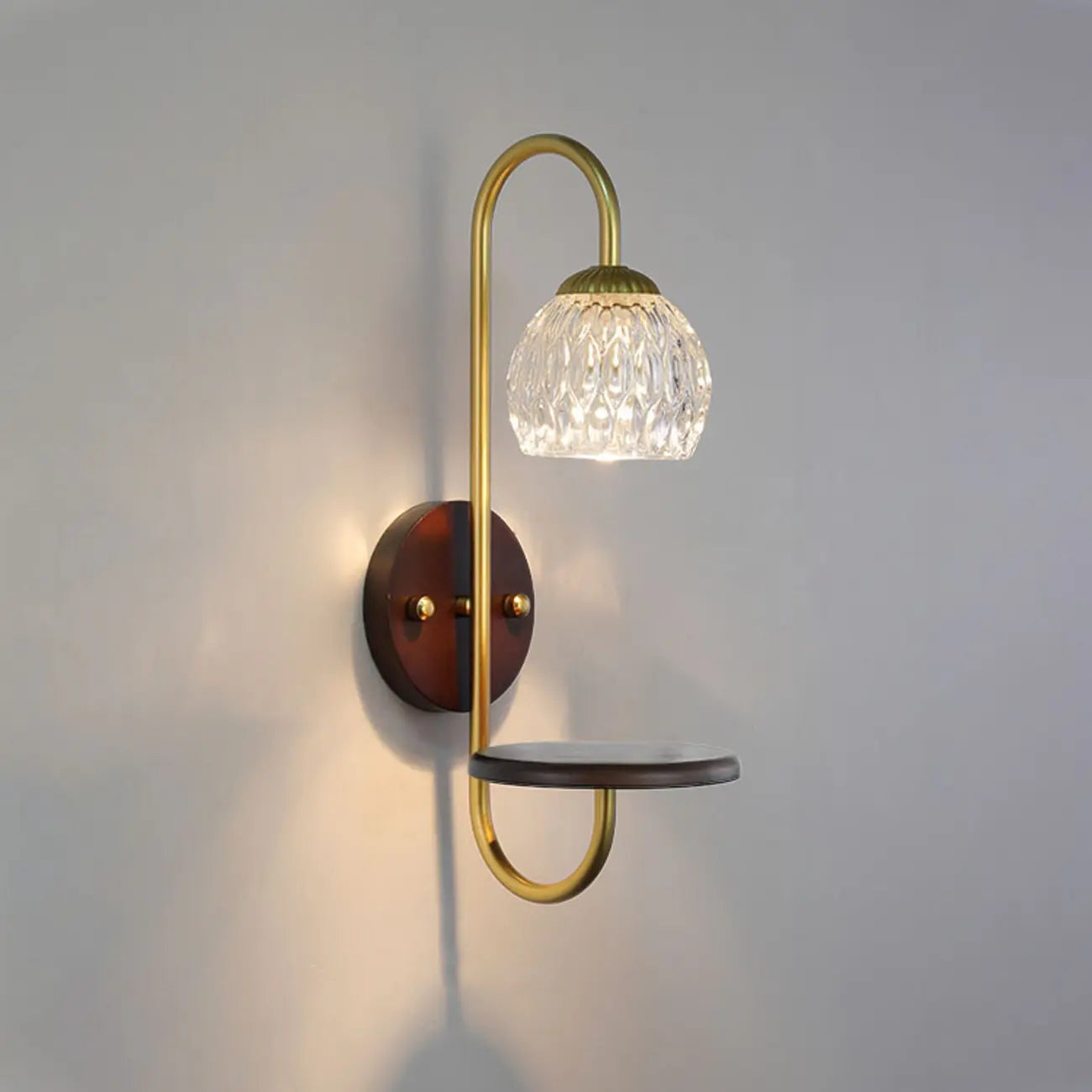 Applique murale vintage avec étagère flottante pour salon