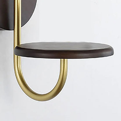 Applique murale vintage avec étagère flottante pour salon