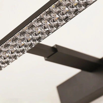 Applique murale LED noire élégante avec abat-jour en acrylique pour salle de bain