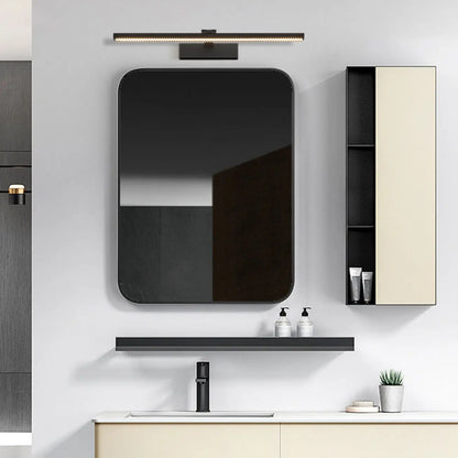 Applique murale LED noire élégante avec abat-jour en acrylique pour salle de bain