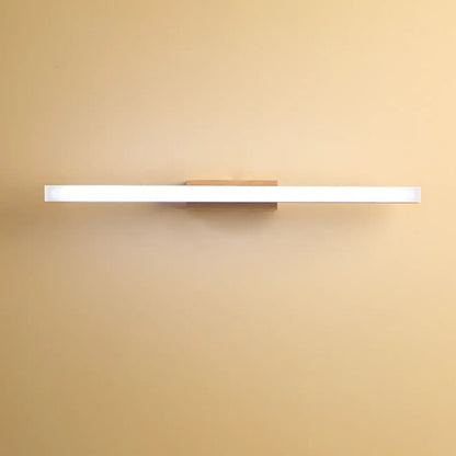 Applique murale élégante en bois avec abat-jour en acrylique pour salle de bain