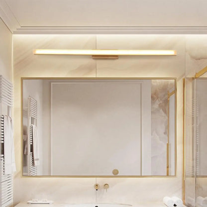 Applique murale élégante en bois avec abat-jour en acrylique pour salle de bain