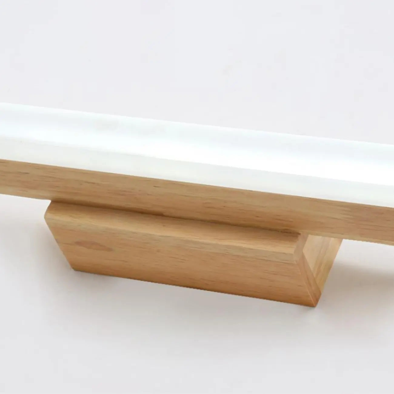 Applique murale élégante en bois avec abat-jour en acrylique pour salle de bain