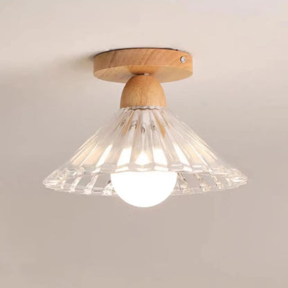 Mini plafonnier semi-encastré moderne en verre pour la décoration de couloir