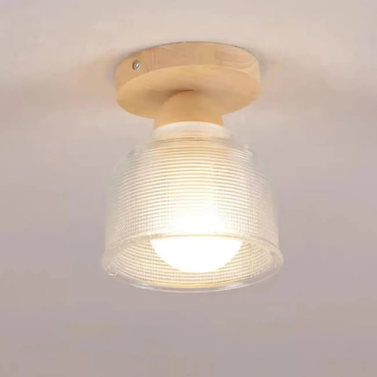 Mini plafonnier semi-encastré moderne en verre pour la décoration de couloir