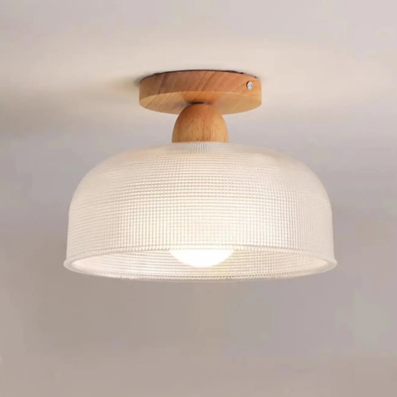 Mini plafonnier semi-encastré moderne en verre pour la décoration de couloir