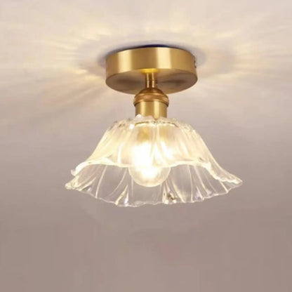 Mini plafonnier semi-encastré moderne en verre pour la décoration de couloir