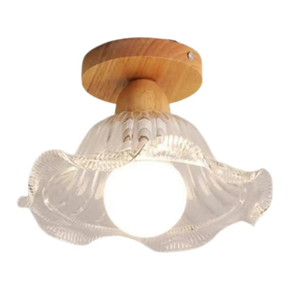 Mini plafonnier semi-encastré moderne en verre pour la décoration de couloir