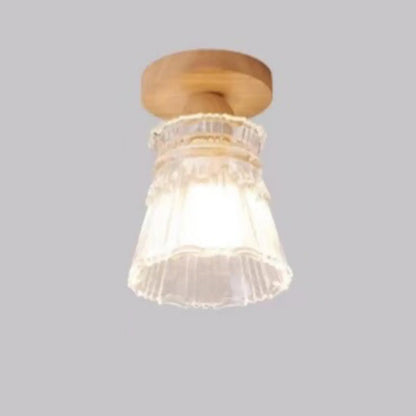 Mini plafonnier semi-encastré moderne en verre pour la décoration de couloir