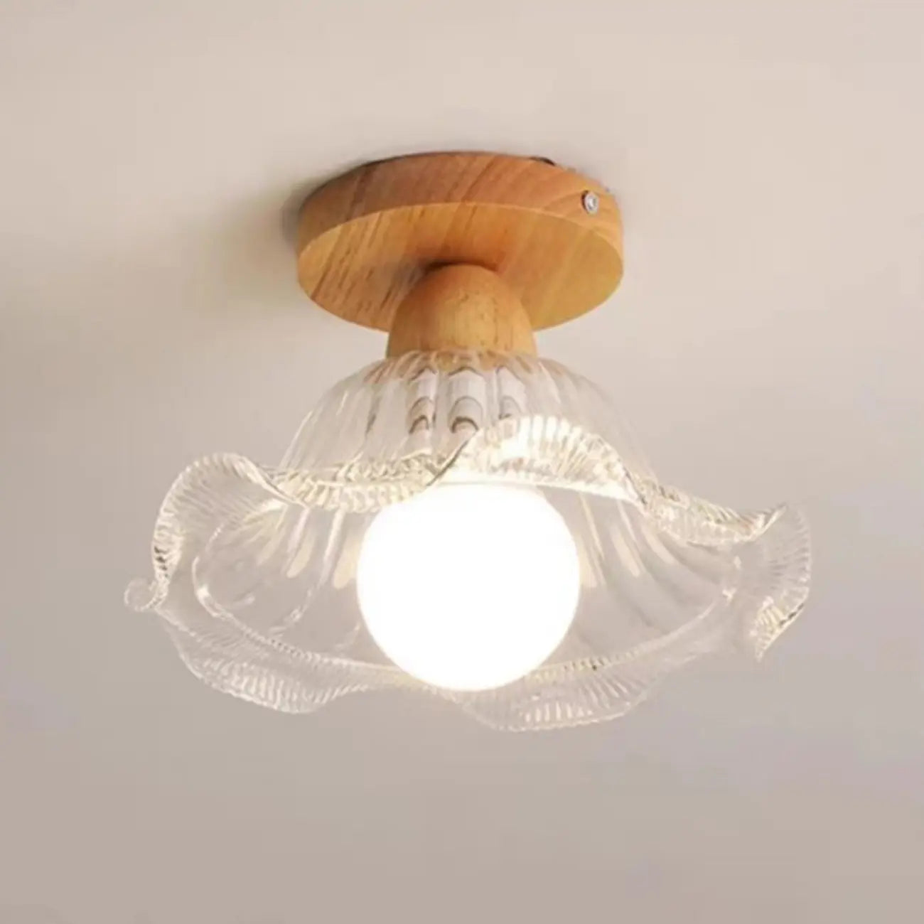 Mini plafonnier semi-encastré moderne en verre pour la décoration de couloir