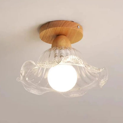 Mini plafonnier semi-encastré moderne en verre pour la décoration de couloir