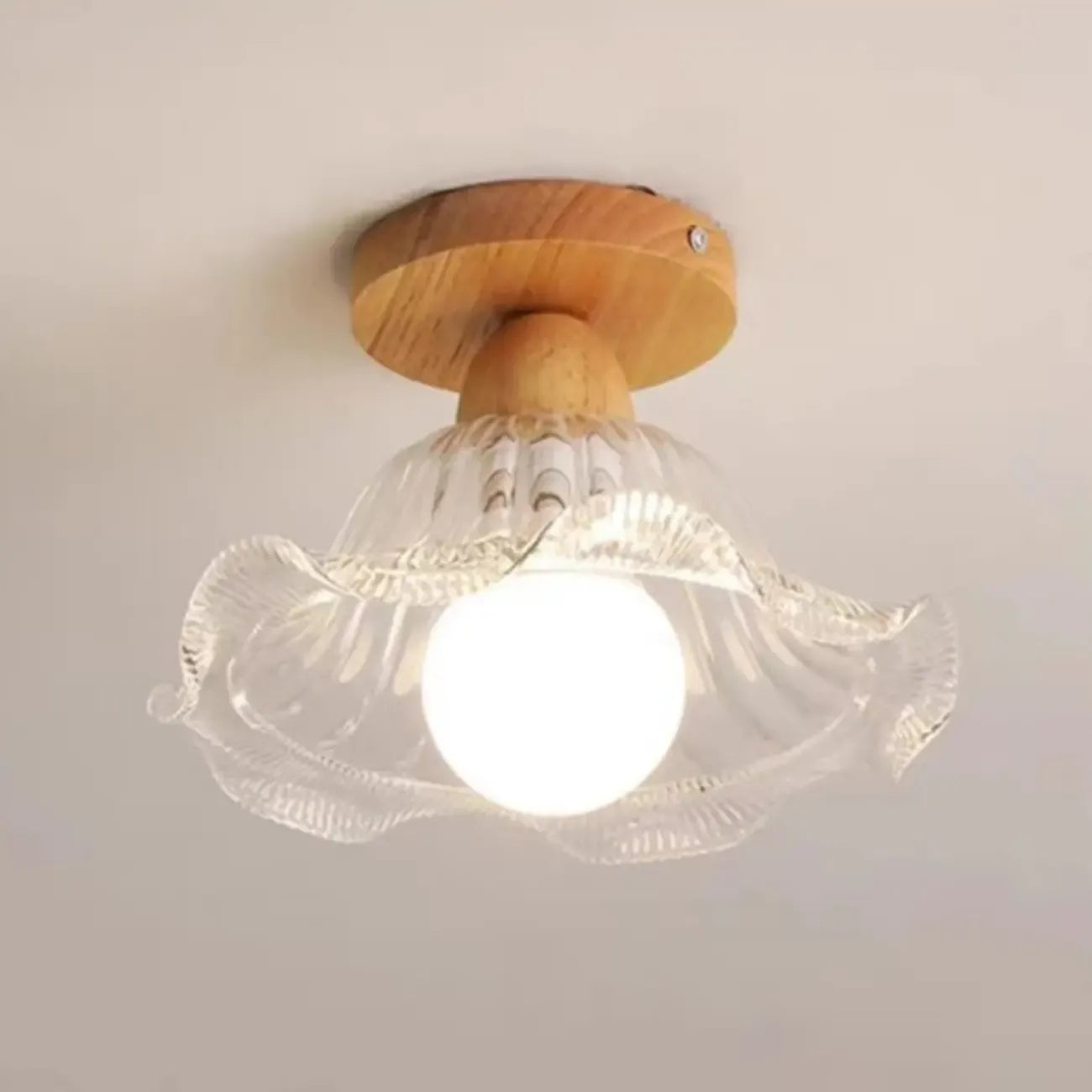 Mini plafonnier semi-encastré moderne en verre pour la décoration de couloir