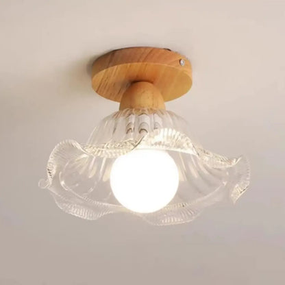 Mini plafonnier semi-encastré moderne en verre pour la décoration de couloir