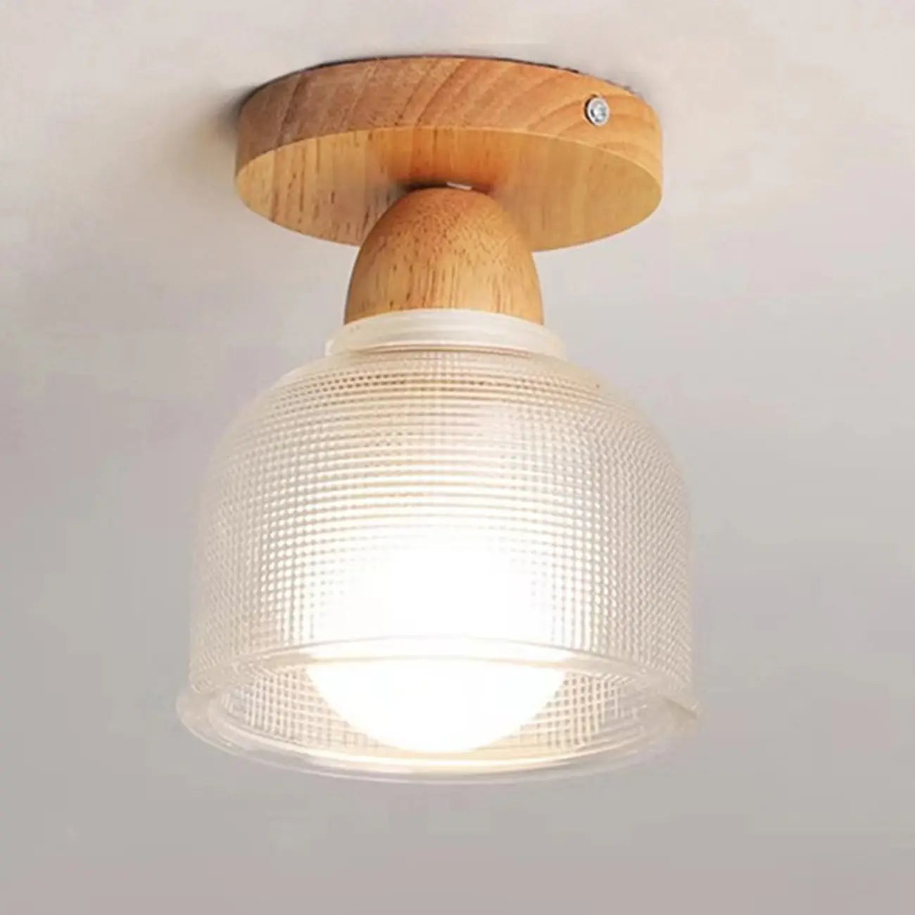 Mini plafonnier semi-encastré moderne en verre pour la décoration de couloir