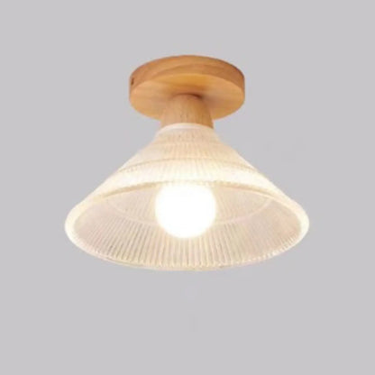 Mini plafonnier semi-encastré moderne en verre pour la décoration de couloir