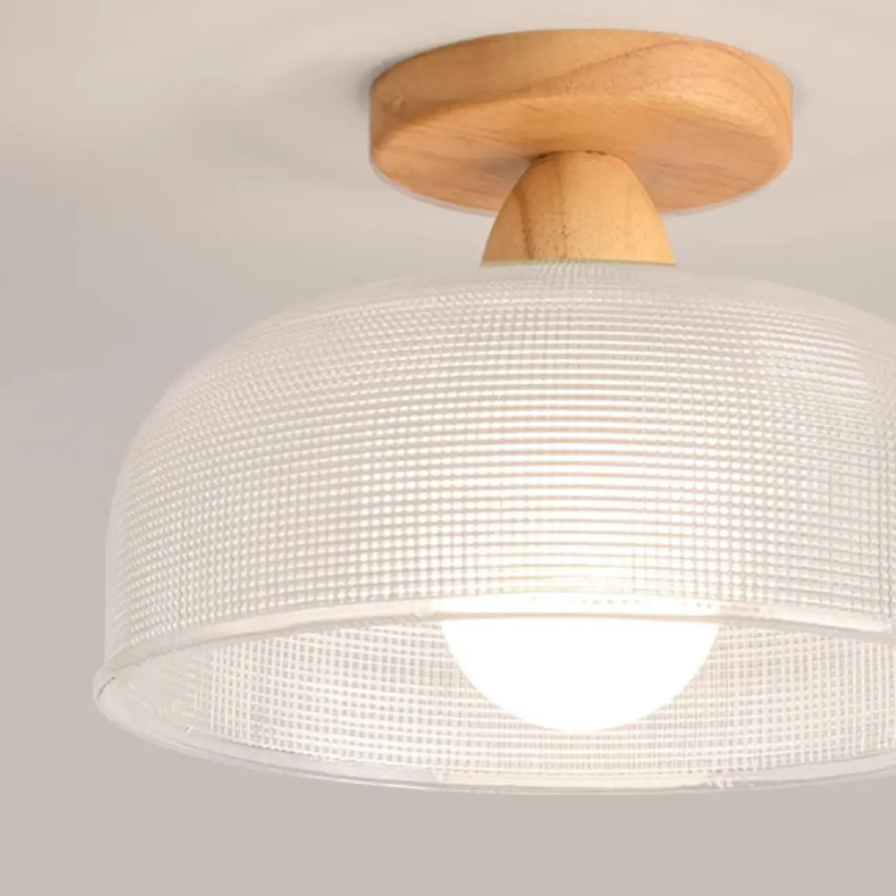 Mini plafonnier semi-encastré moderne en verre pour la décoration de couloir
