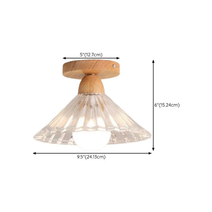 Mini plafonnier semi-encastré moderne en verre pour la décoration de couloir