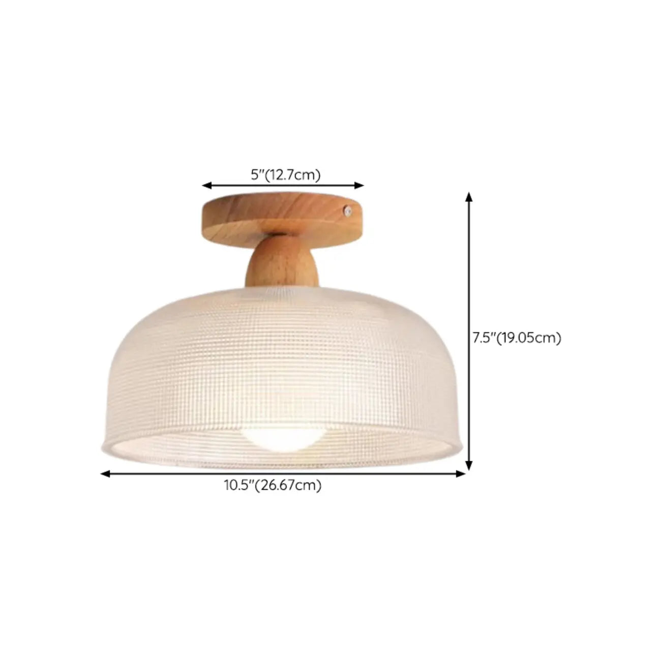 Mini plafonnier semi-encastré moderne en verre pour la décoration de couloir