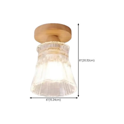 Mini plafonnier semi-encastré moderne en verre pour la décoration de couloir