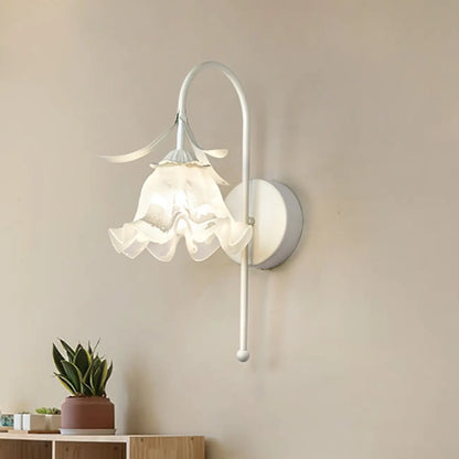 Applique murale blanche moderne à motif floral pour salon