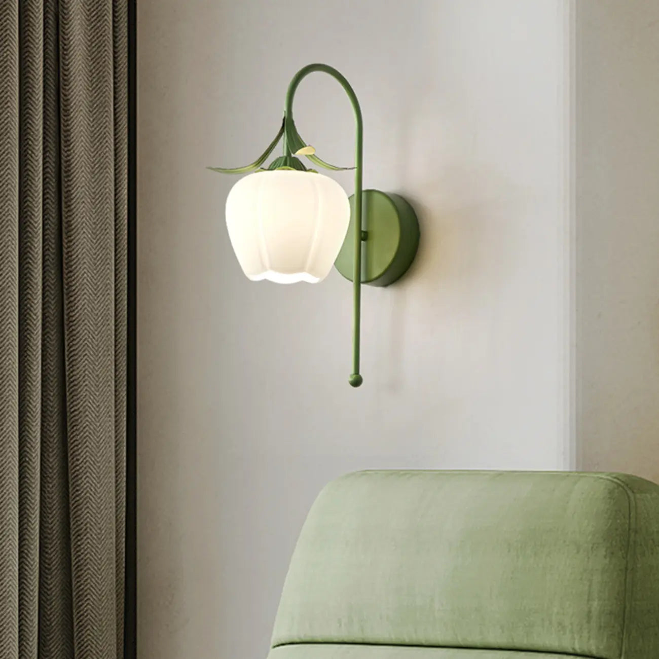 Applique murale blanche moderne à motif floral pour salon