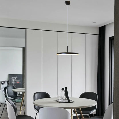 Suspension LED ronde moderne à longueur réglable pour salle à manger