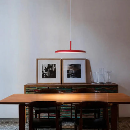 Suspension LED ronde moderne à longueur réglable pour salle à manger