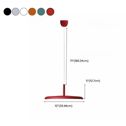 Suspension LED ronde moderne à longueur réglable pour salle à manger