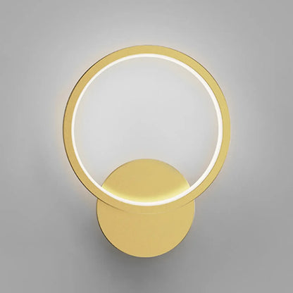 Applique murale carrée moderne à LED avec finition laiton pour chambre à coucher