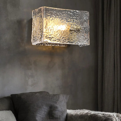 Applique murale contemporaine en verre trempé pour salle de bain