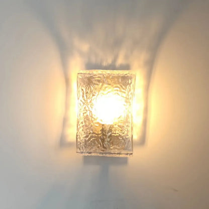 Applique murale contemporaine en verre trempé pour salle de bain