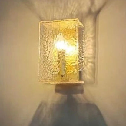 Applique murale contemporaine en verre trempé pour salle de bain