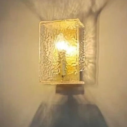Applique murale contemporaine en verre trempé pour salle de bain